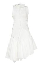 Mugler Smocked Taffeta Dress