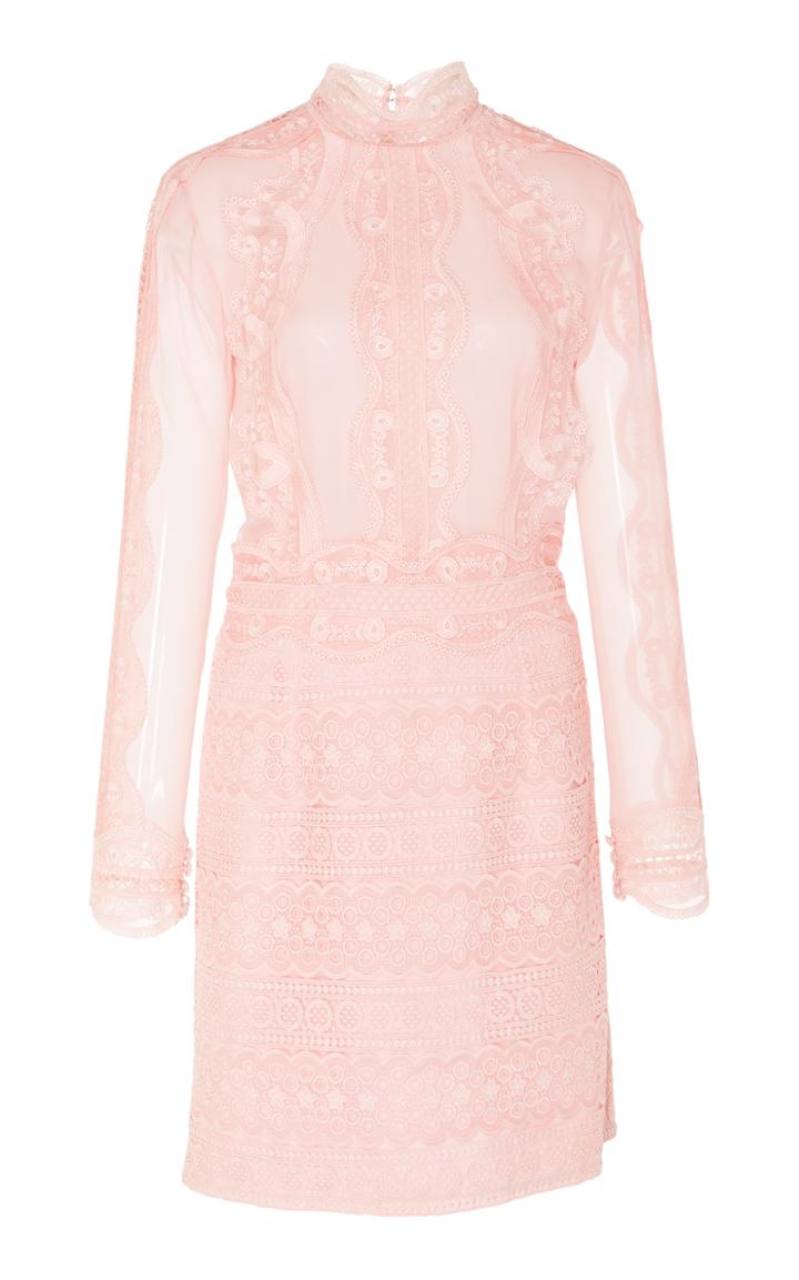 Costarellos Mesh Short Sheath Dress