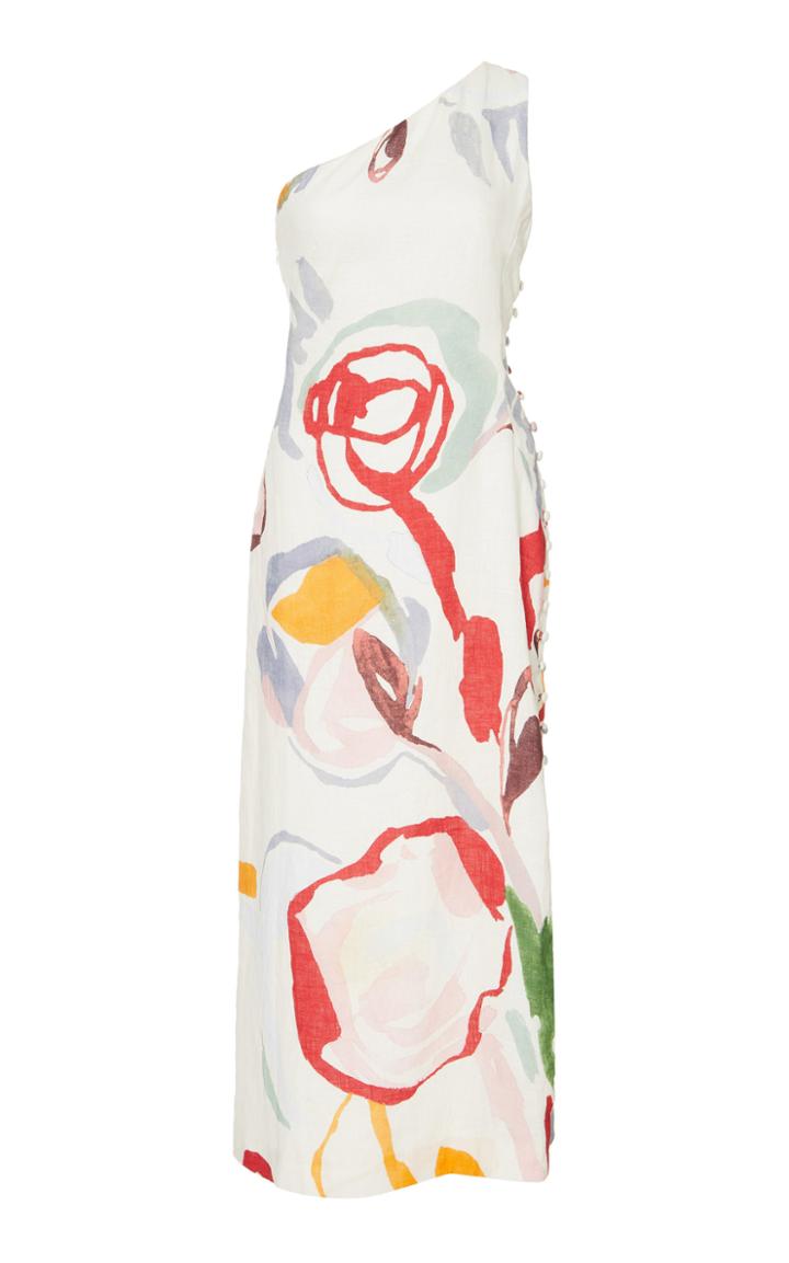 Cult Gaia Louise Print One Shoulder Dress