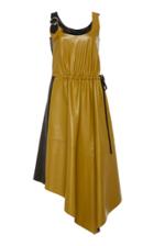 Proenza Schouler Asymmetric Leather Midi Dress