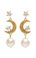 Jennifer Behr Elpis Crystal, Pearl Gold-plated Earrings