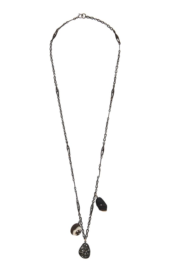 Cvc Stones Stipple Gusto And Totem Pendants On Antique Gunmetal Chain