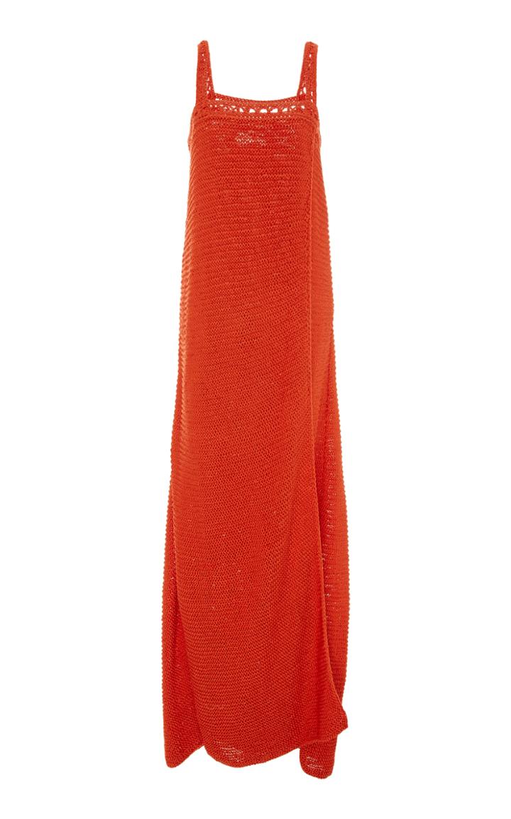 Marina Moscone Crochet Long Silk Tunic