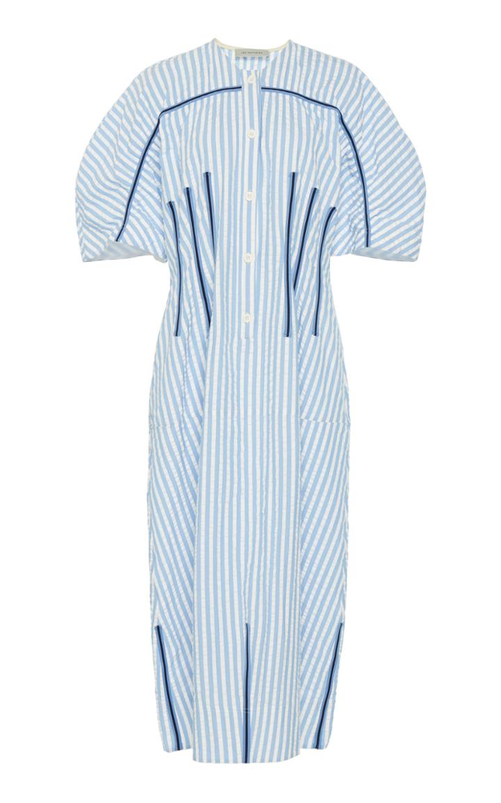 Moda Operandi Lee Mathews Tengo Cotton Seersucker Cocoon Shirt Dress Size: 1