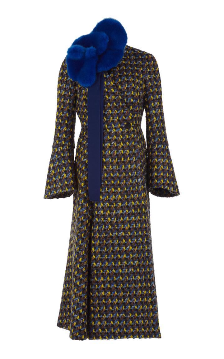Delpozo Tweed Fitted Coat
