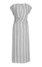 Three Graces London Tilde Striped Linen Dress