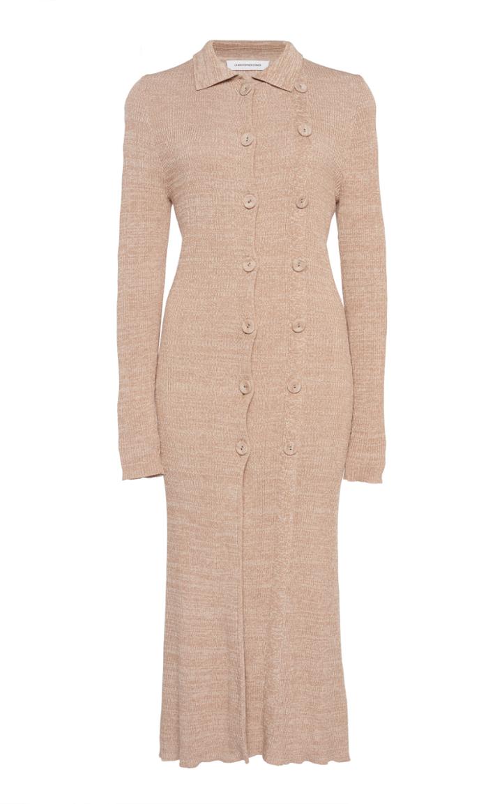 Christopher Esber Double Buttoned Long Sleeve Knit Dress