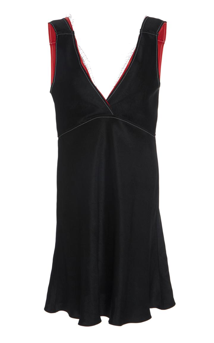 Marni Contrast-stitched Crepe Mini Dress
