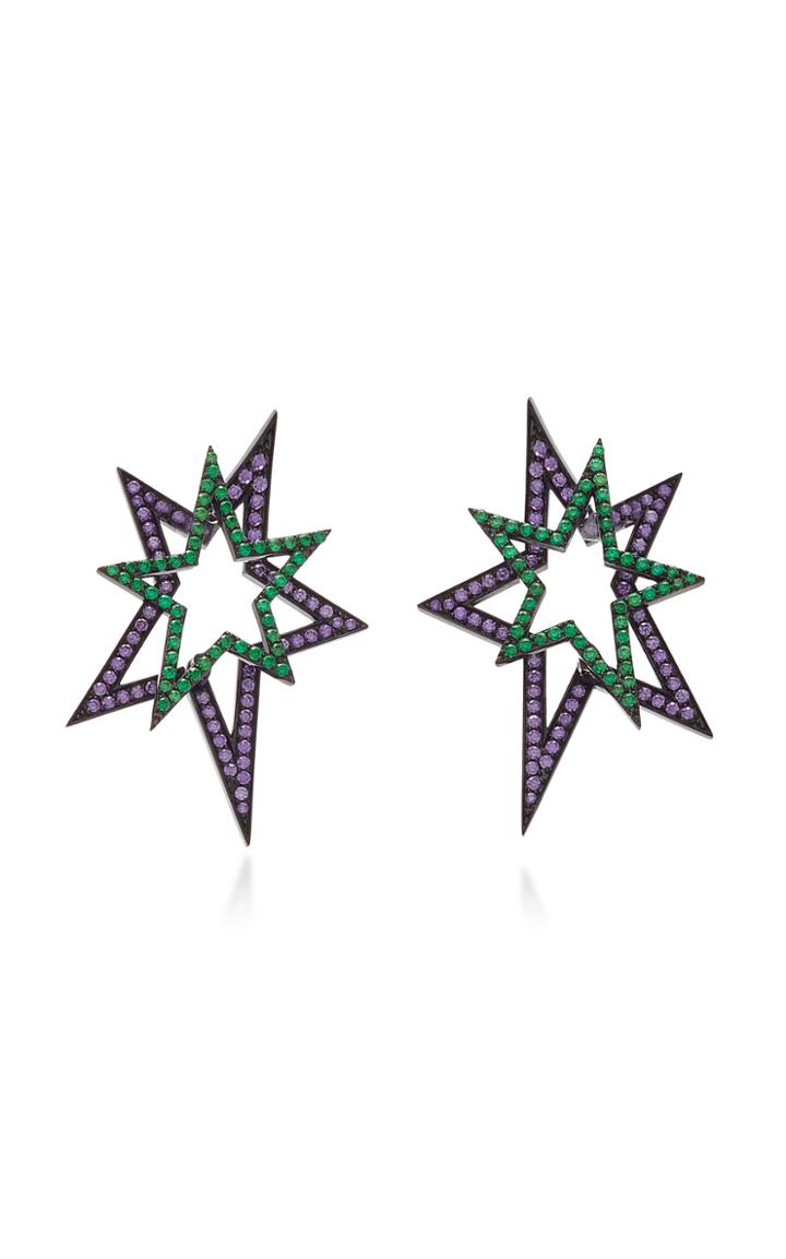 Lynn Ban Jewelry Front & Back Star Stud