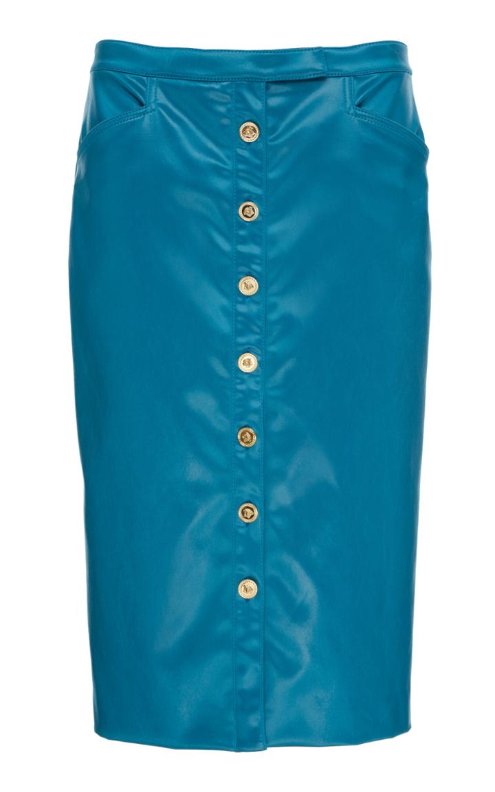 Versace Fitted Satin Skirt