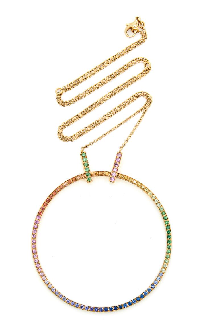 Robinson Pelham 18k Gold Sapphire And Tsavorite Necklace