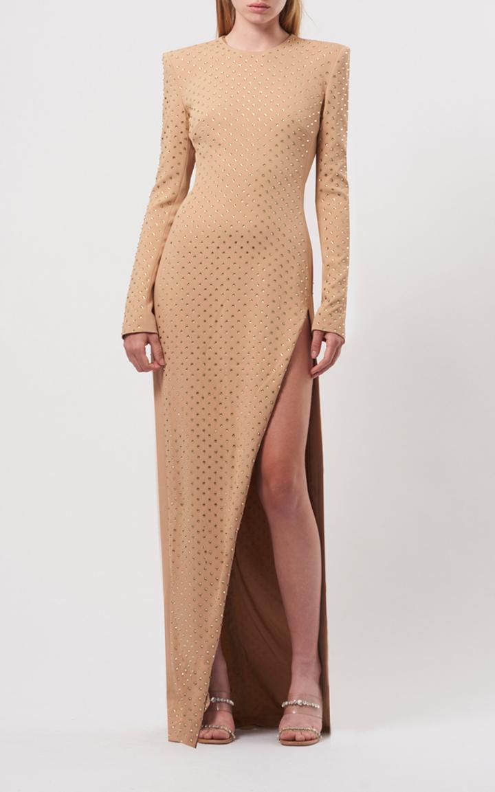 Moda Operandi David Koma Crystal-embellished Crepe Gown