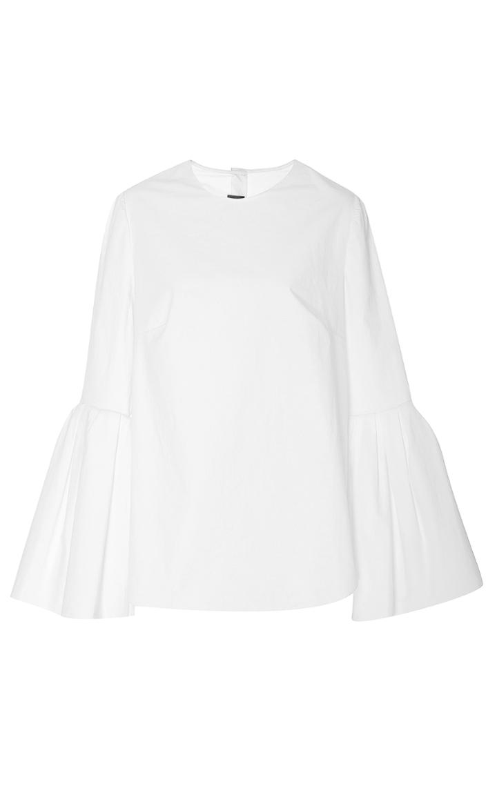 Monique Lhuillier Round Collar Blouse