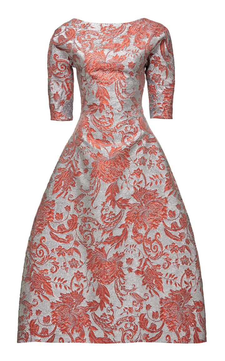 Maticevski Floral Jacquard Special Effects Dress