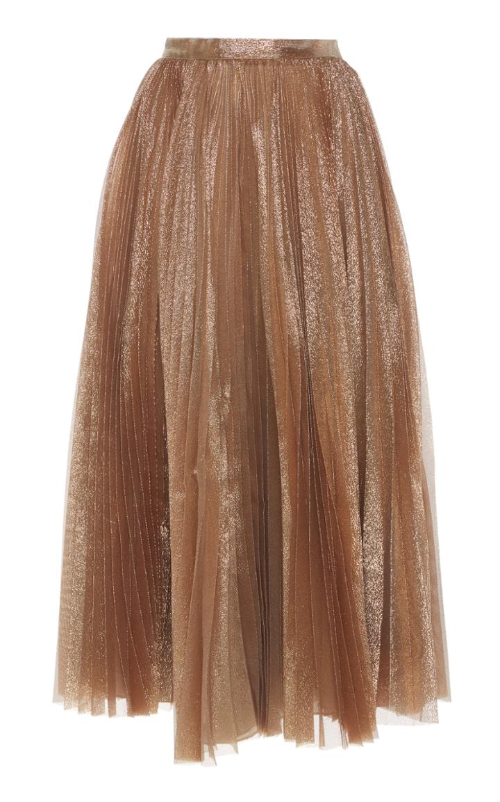 Dice Kayek Pleated Shimmer Skirt