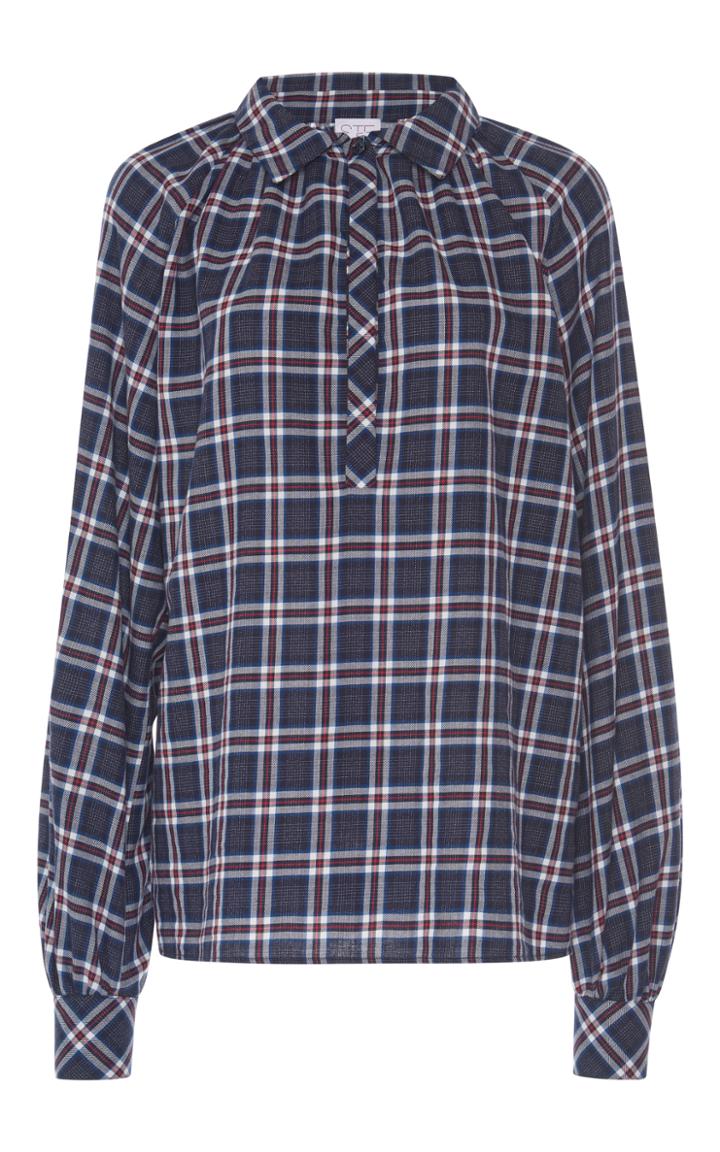 Stella Jean Plaid Balloon Sleeve Shirt
