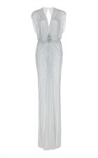 Jenny Packham Amelie Sequin Overlay Sleeveless Gown