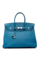 Heritage Auctions Special Collections Herms 35cm Blue Izmir Clemence Leather Birkin Bag