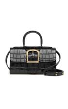 Rylan Mini Croc-embossed Leather Top Handle Bag
