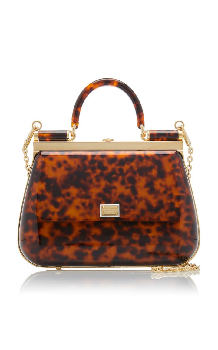 Dolce & Gabbana Plexi Tortoise Top Handle Bag