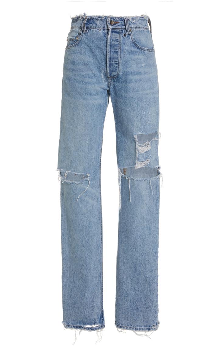 Sablyn Sammy Distressed Rigid High-rise Straight-leg Jeans