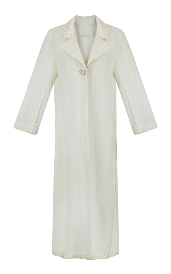 Moda Operandi Bevza Bird Linen Trench Coat