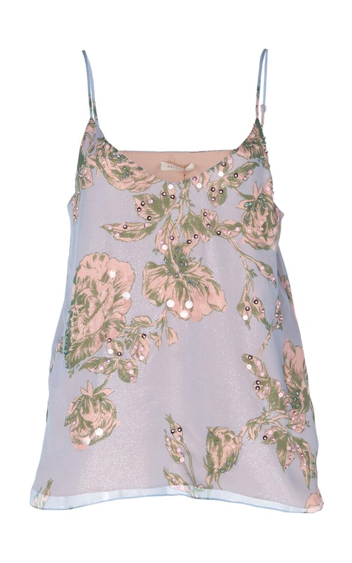 Delpozo Embellished Silk Chiffon Top