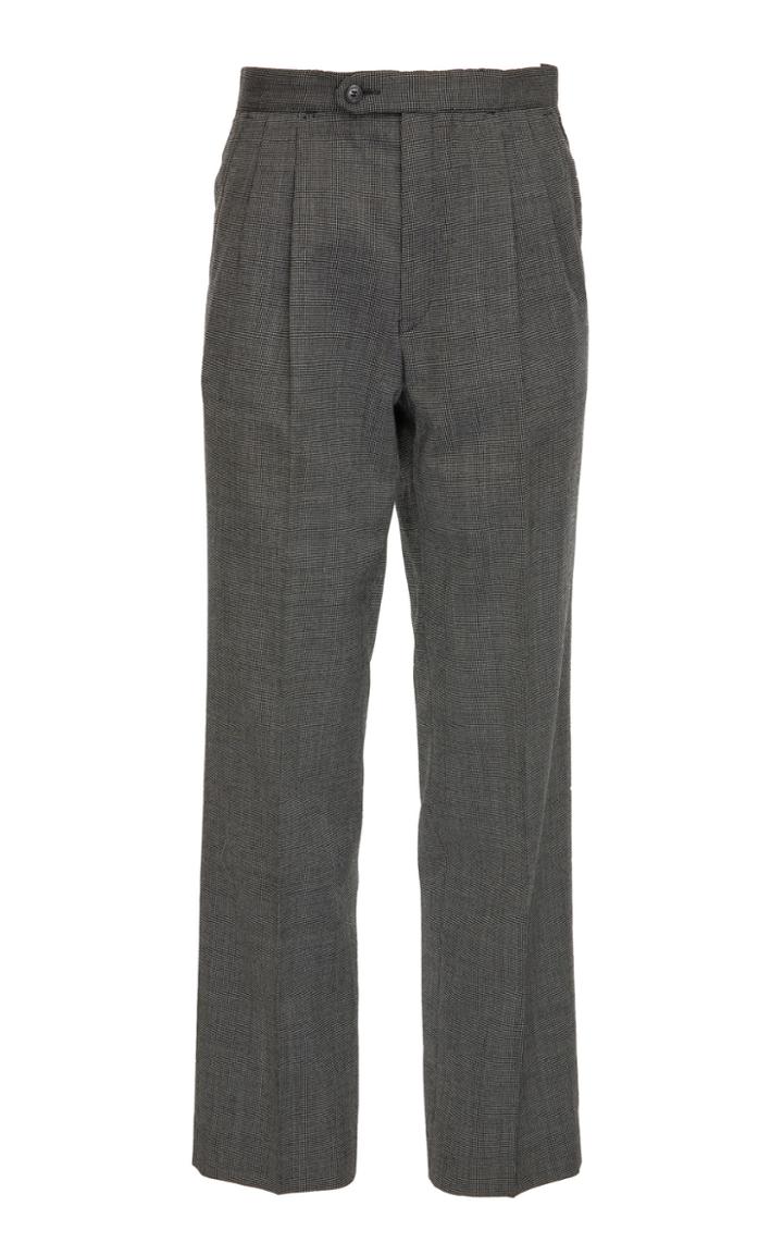 Situationist Classic Check Wool Straight-leg Pant