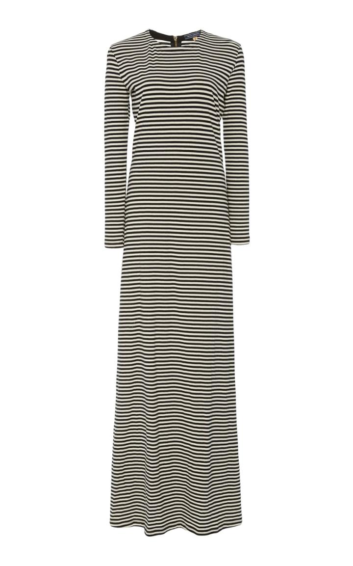 Mds Stripes M'o Exclusive Erika Cotton Jersey Maxi Dress