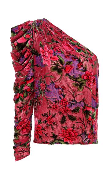 Raisa Vanessa One Shouldered Strass Embellished Blouse