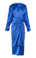 Moda Operandi Matriel Draped Stretch-silk Satin Midi Dress
