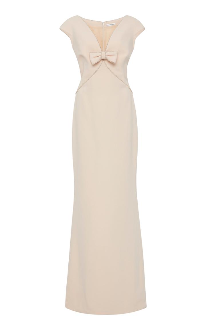 Elizabeth Kennedy Pearl-trim Gown