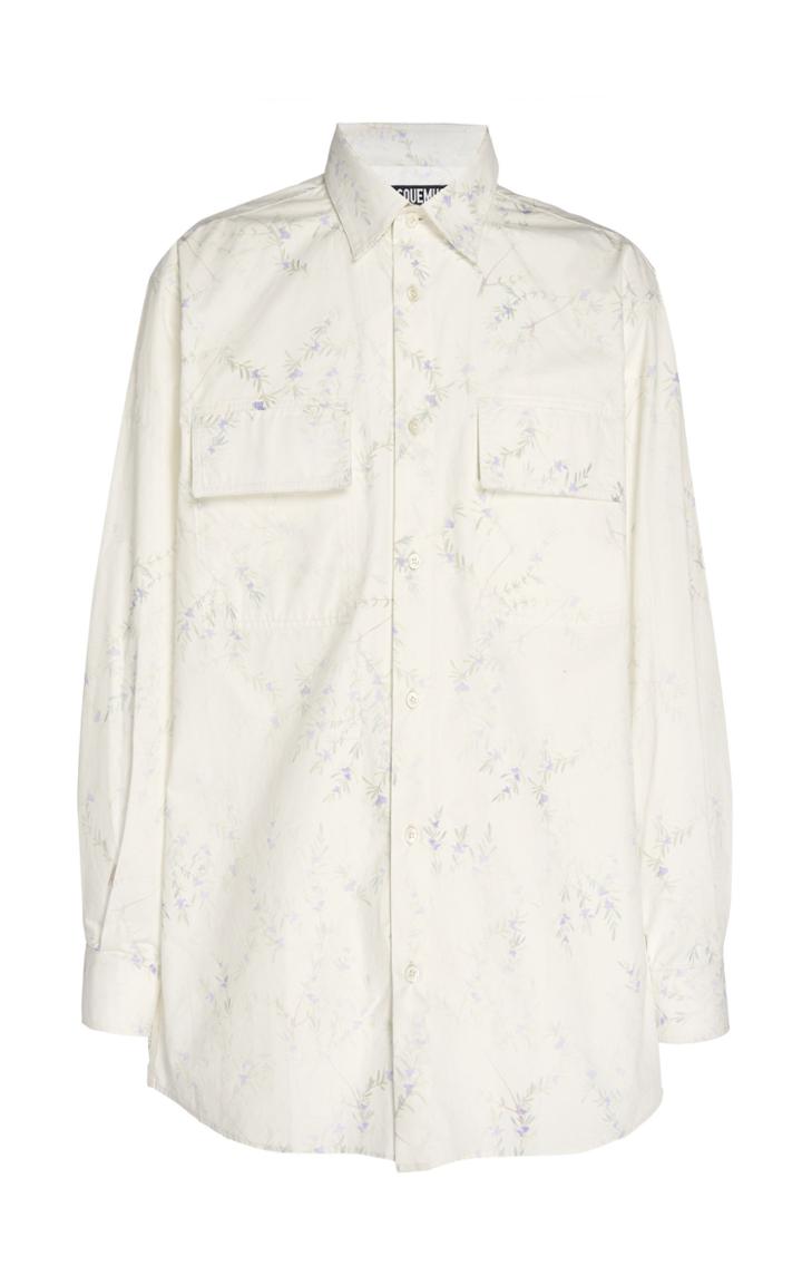 Jacquemus Felix Floral-print Cotton-poplin Shirt