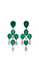 Bounkit Green Onyx And Amethyst Two-way Earrings