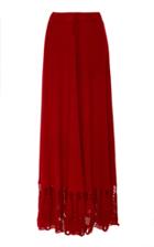Ryan Roche Drawstring Long Bottom Crochet Skirt