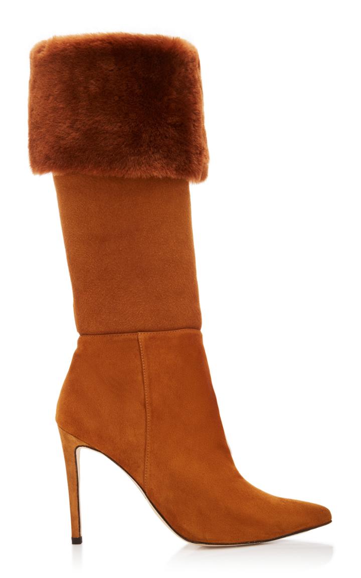 Alexandre Birman Eskimo Foldover Shearling Knee Boots