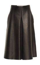 Rochas A Line Leather Skirt