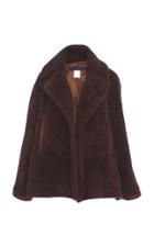 Martin Grant Shearling Double-breasted Peacoat