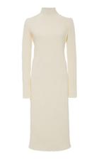 Danielle Frankel Adrienne Pleated Silk And Wool Midi Dress