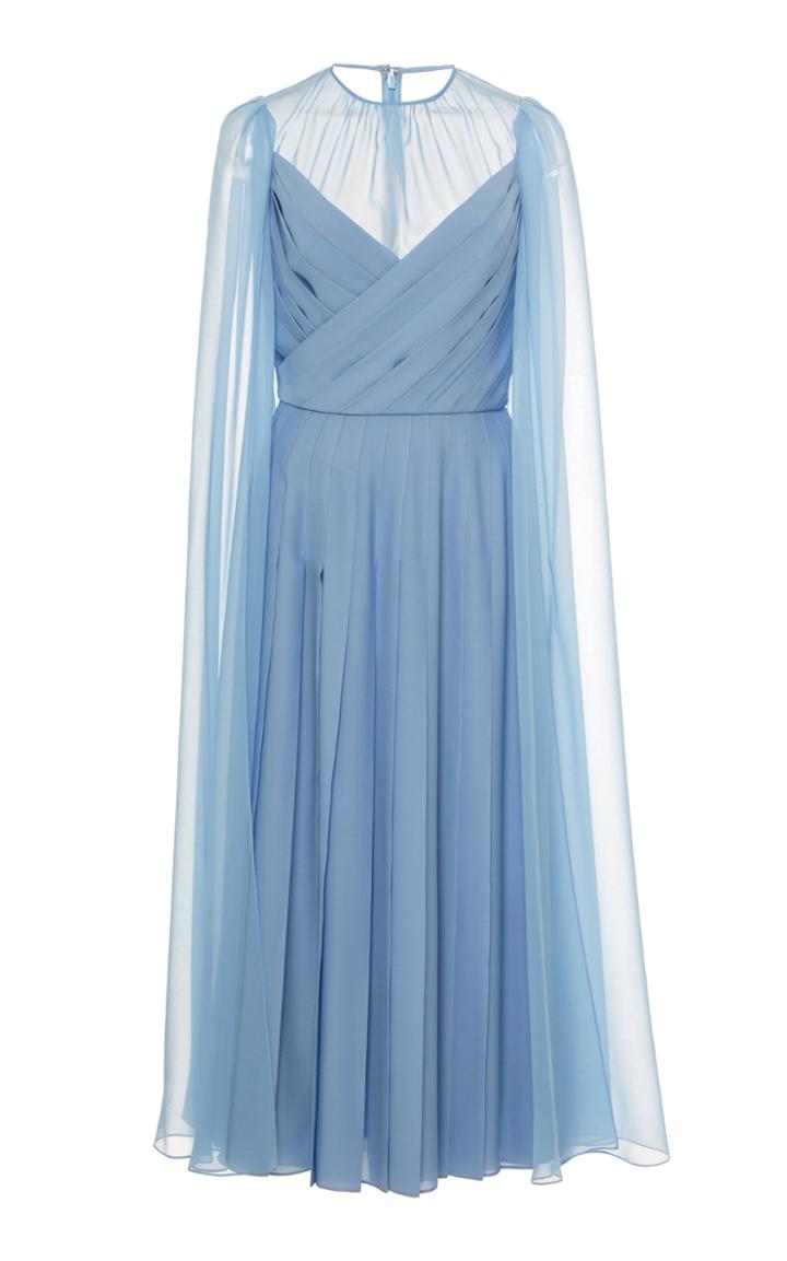 Moda Operandi Burnett New York Silk Chiffon Cape Mini Dress Size: 2