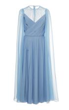 Moda Operandi Burnett New York Silk Chiffon Cape Mini Dress Size: 2