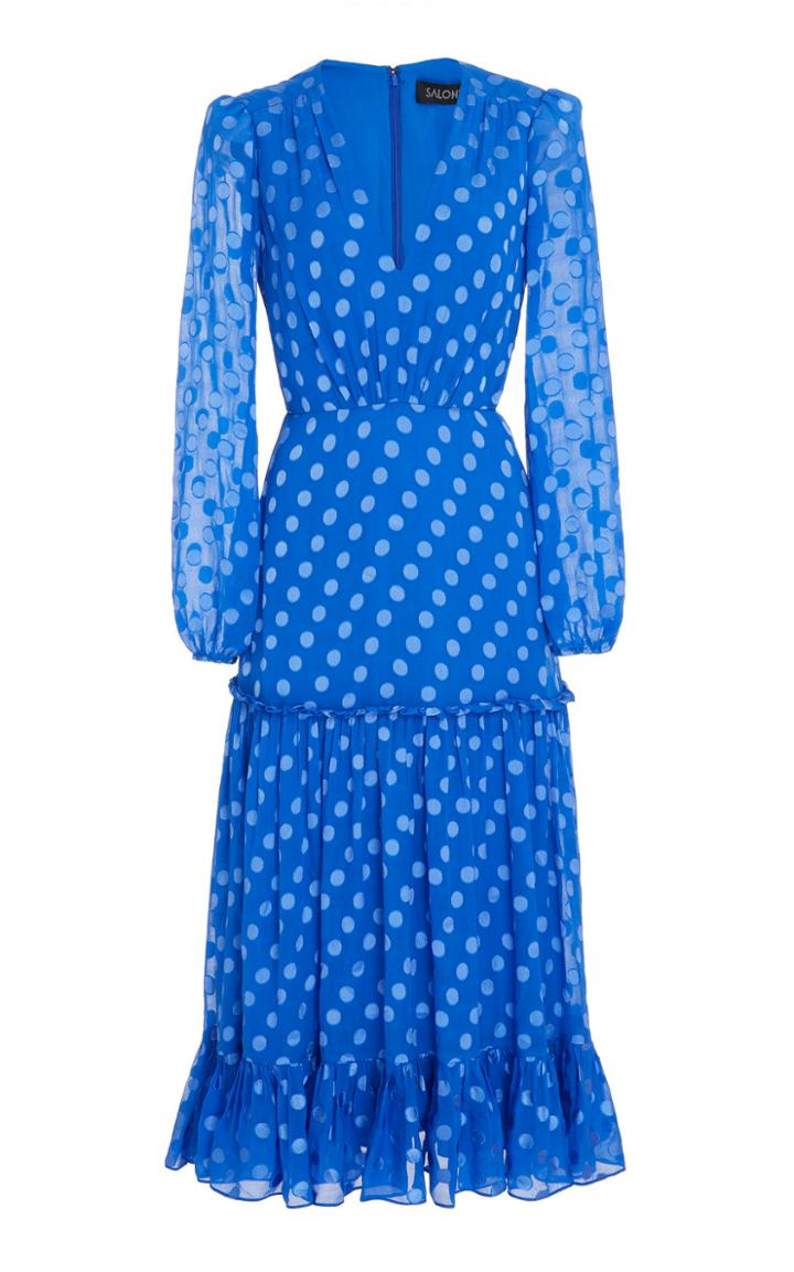 Saloni Devon Dotted Frill Dress
