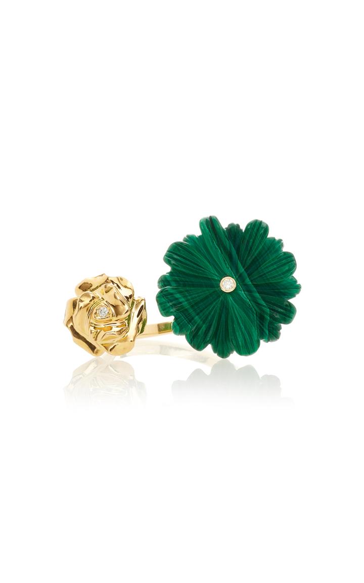 Brent Neale M'o Exclusive Wildflower & Rose Double Sided Ring
