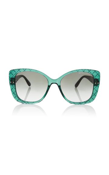 Bottega Veneta Sunglasses Intrecciato Butterfly Sunglasses