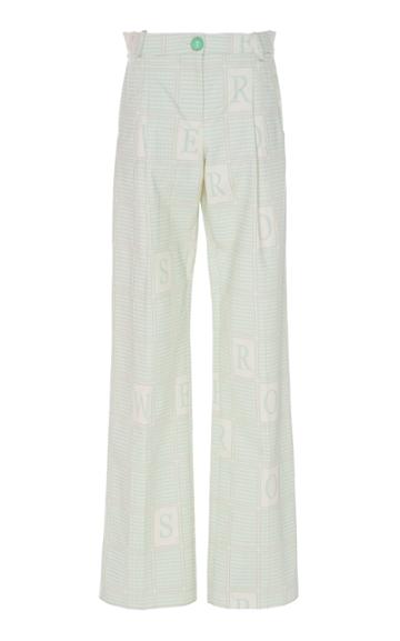Rowen Rose Logo-printed Boot-cut Denim Pants
