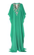 Oscar De La Renta Exclusive Embellished Silk-georgette Caftan