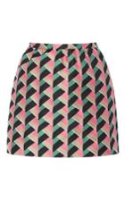 Red Valentino Basketweave Jacquard A-line Skirt
