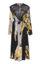 Etro Long-sleeve Pliss Midi Dress