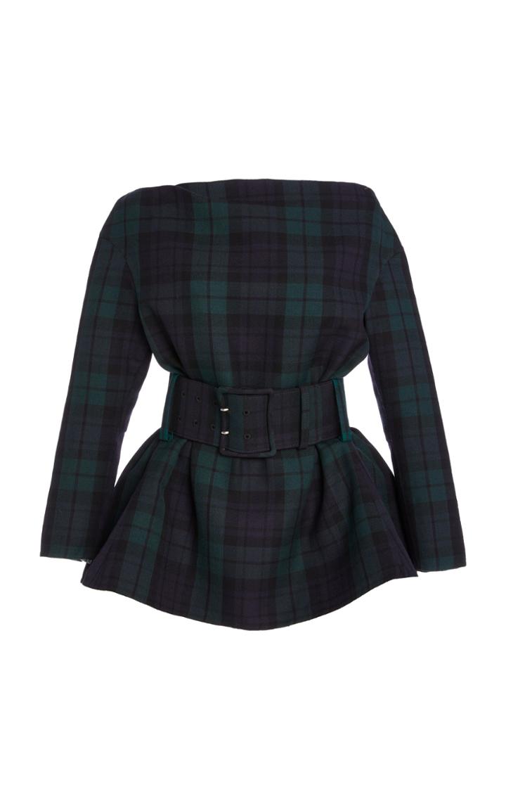 Moda Operandi Marc Jacobs Belted Tartan Top