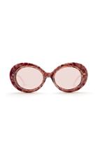 Krewe Iris Calypso Rose Round Acetate And Metal Sunglasses